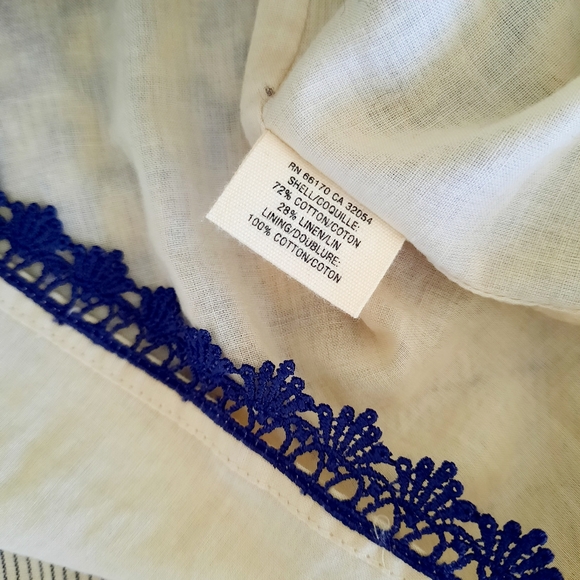 Vintage Anthropologie Floreat linen blend embroidered skirt 6 - Picture 5 of 10